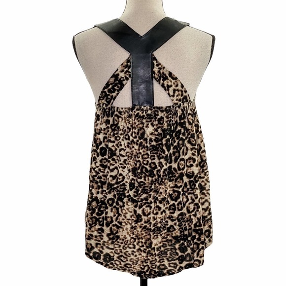 SPOILED Strappy High Low Leopard Print Tank Top - Picture 3 of 11